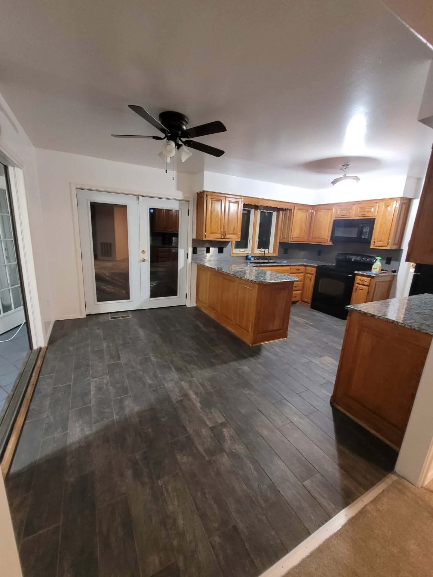 Kitchen and dining area