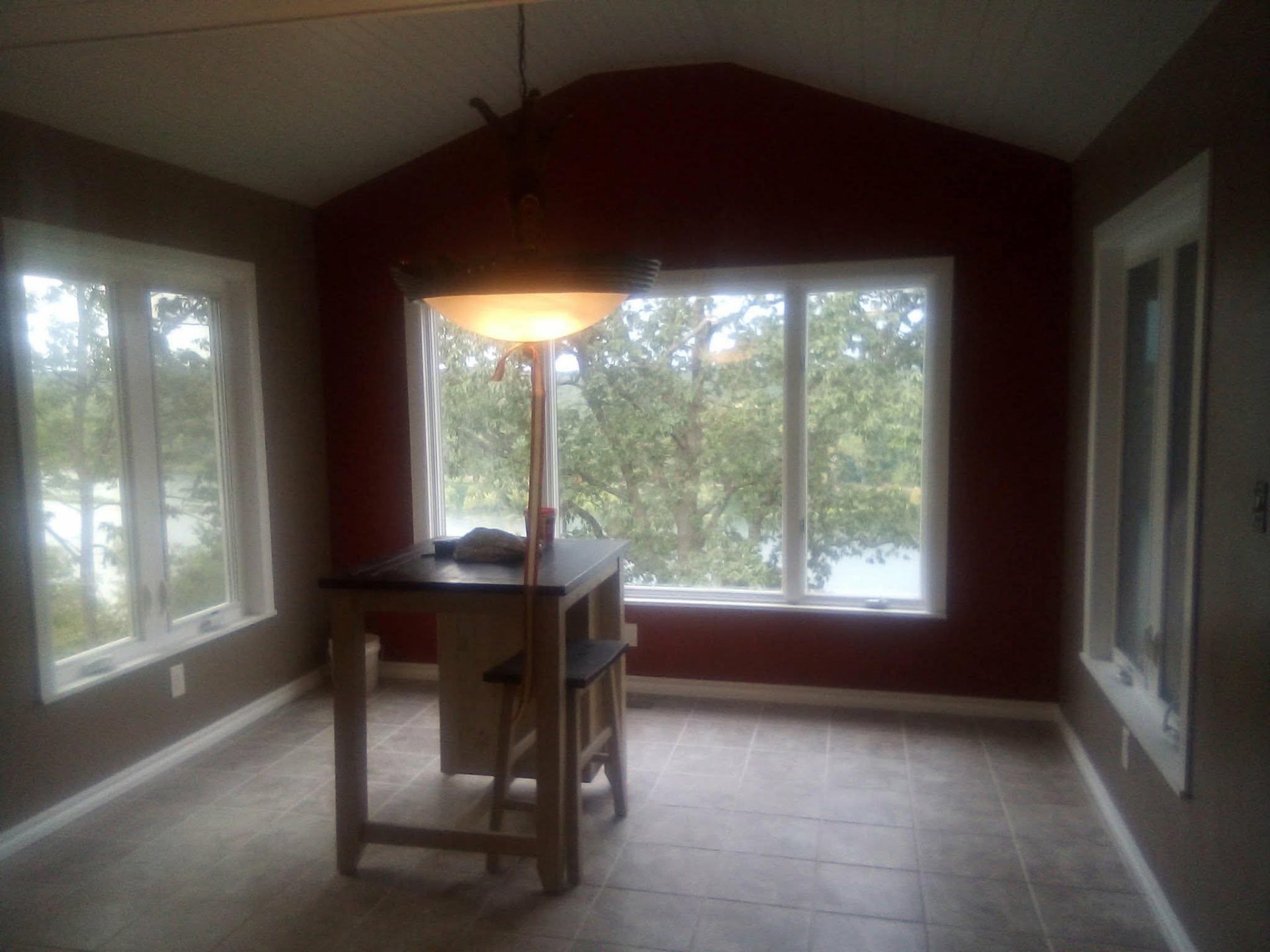 Dining room with lake view