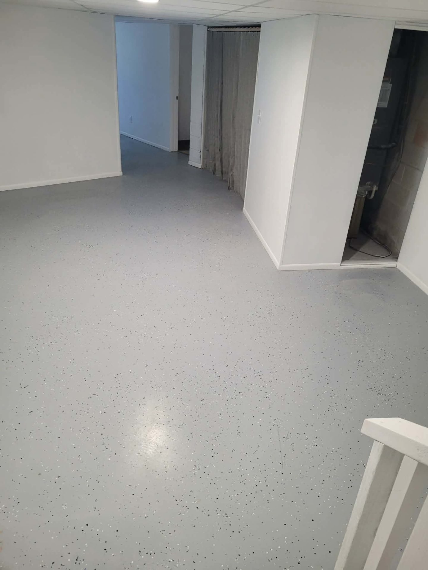 Finished basement floor