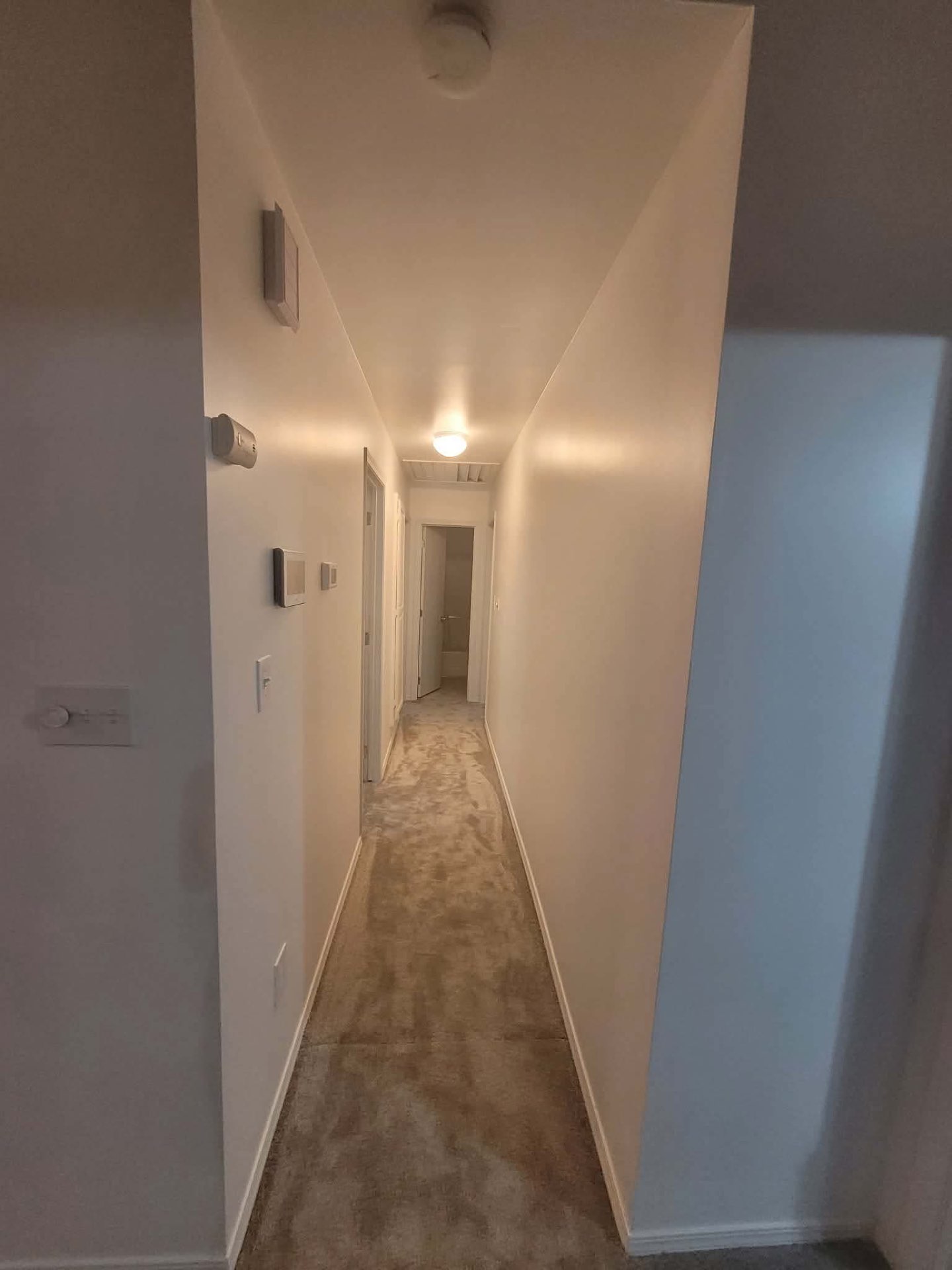 Freshly painted hallway