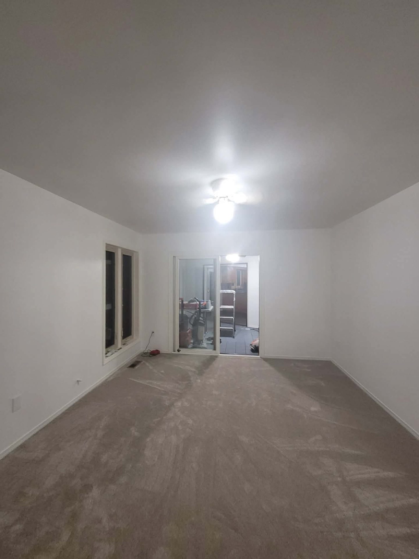 Freshly painted family room